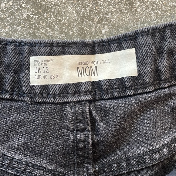 Topshop moto distressed mom shorts. Tall length. US 8 - Picture 3 of 3